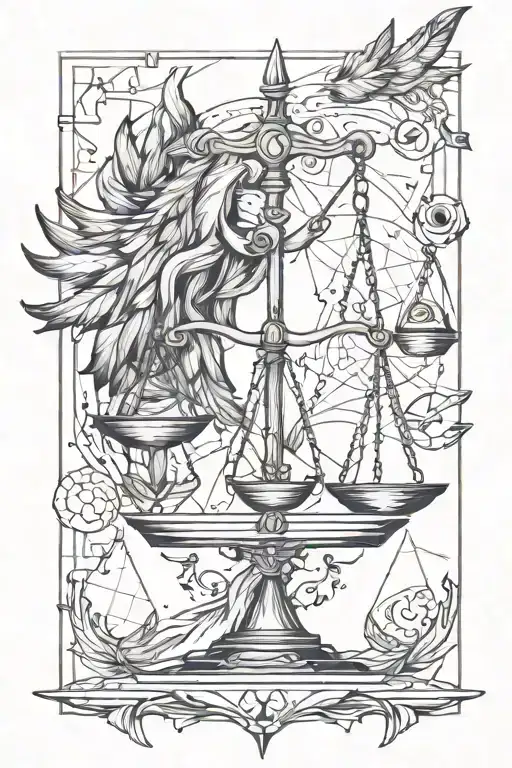 Libra Sybolism Utilizing Geometrical Shapes And Feathers To Symbolize Overcoming Hardship