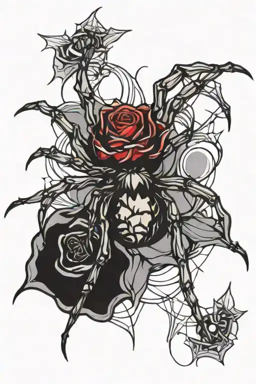 A Spider With A Rose In The Middle