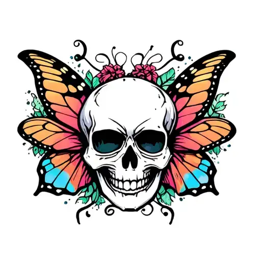 Buterfly Skull Face