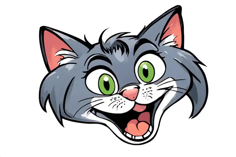 Cartoon Cat Goofy Eyes