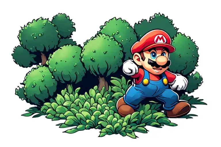 Funnels Everywhere With Super Mario Style Bushes In The Background