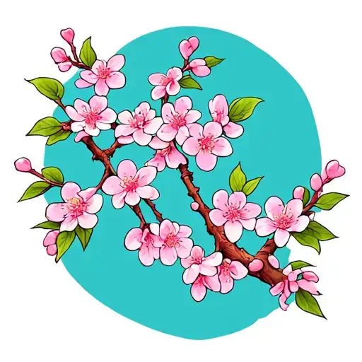 Cherry Blossoms And Branch