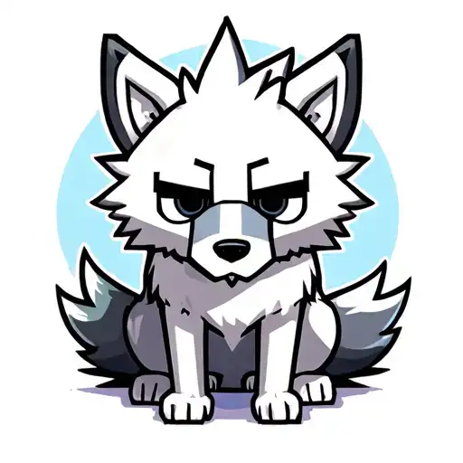 Cute Minecraft Wolf Sitting