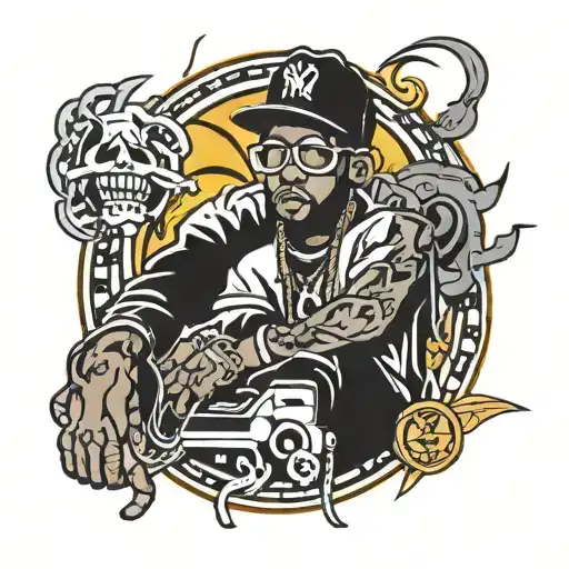 Hip Hop Symbols Intertwined