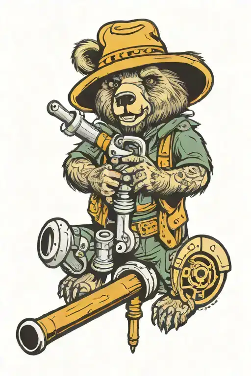 Bear Smoking Pipe Wrench