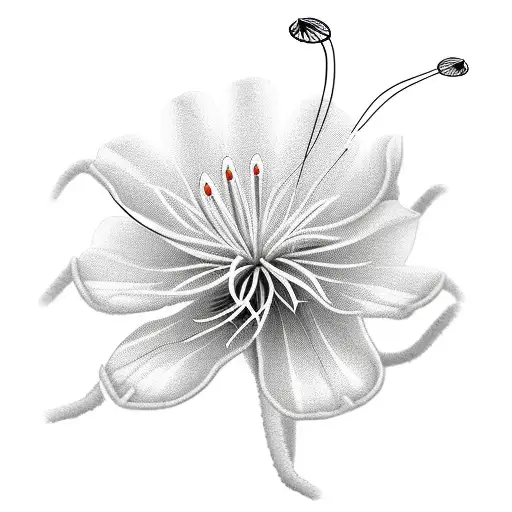Spider Lily With Sewing Motif