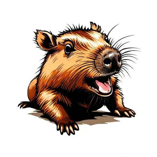 War Field With A Paramedic Capybara In The Center Symbolizing