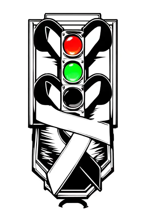 Traffic Lights Colon Cancer Ribbon