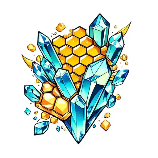 Honeycomb And Crystals