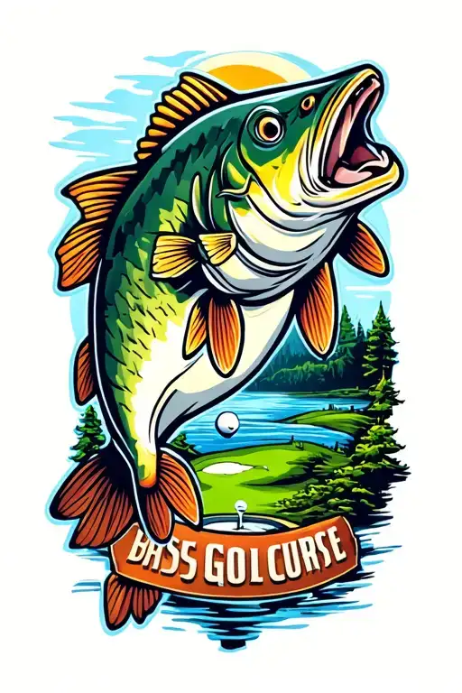 Bass Fish Golf Course Landscape