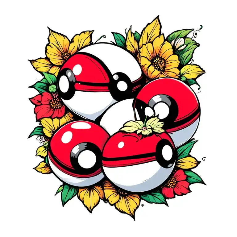 Four Poke Balls