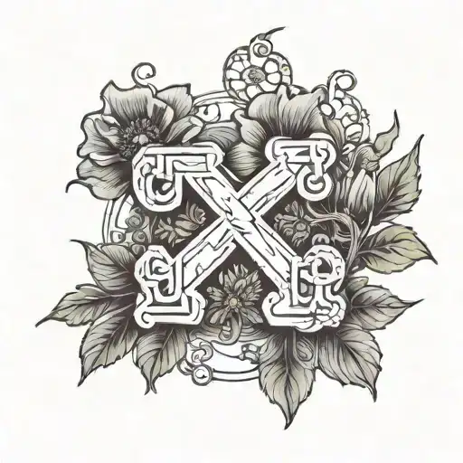 Poppys And Viking Runes Engraved Somewhere