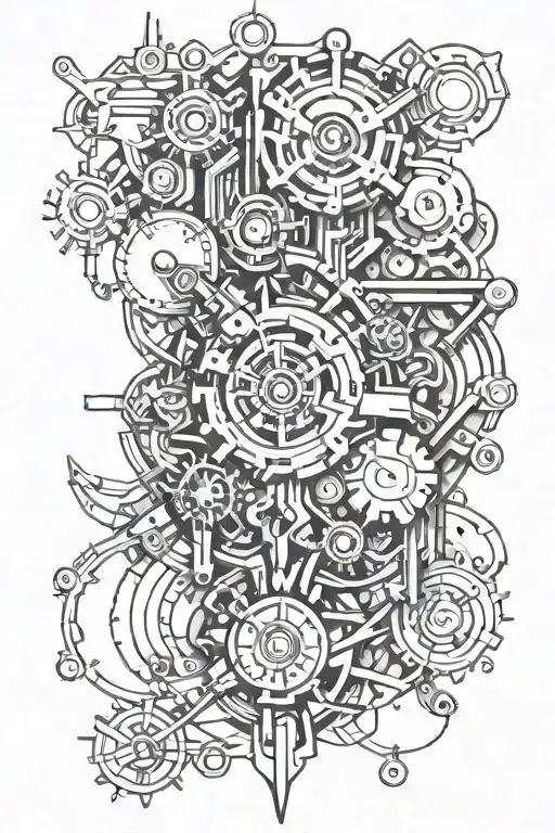 Mechanical Tribal Geometric