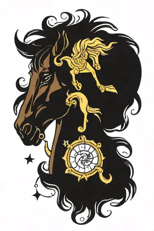 A Horse With Gemini Zodiac Sign
