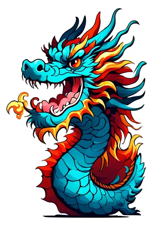 Chinese Dragon With Ajolote