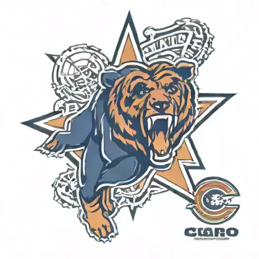 Star With Chicago Bears Logo Incorporated