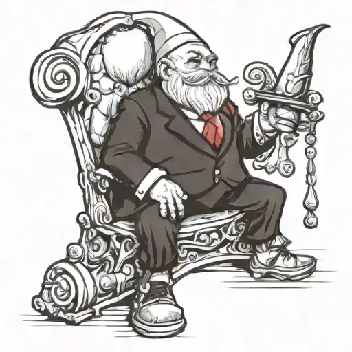Gnome Using A Formal Suit Perfil Stand Up