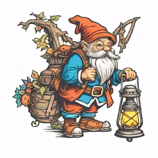 Garden Gnome With Lantern