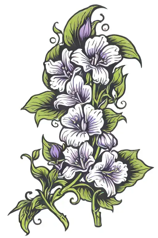Sweet Pea Flower Intertwined