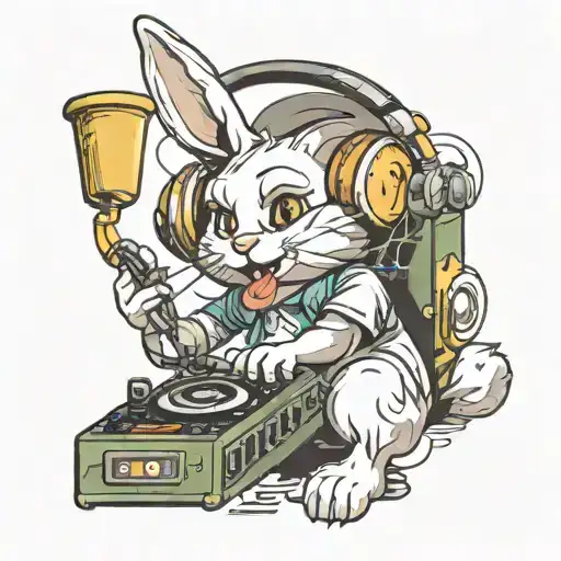 Cartoon Bunny Dj