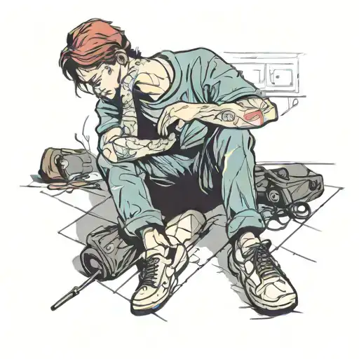 Empty Room With Someone Sitting On The Floor Being Sad