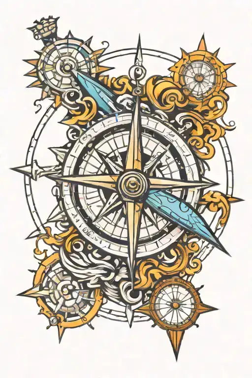 Classic Compass Surrounded