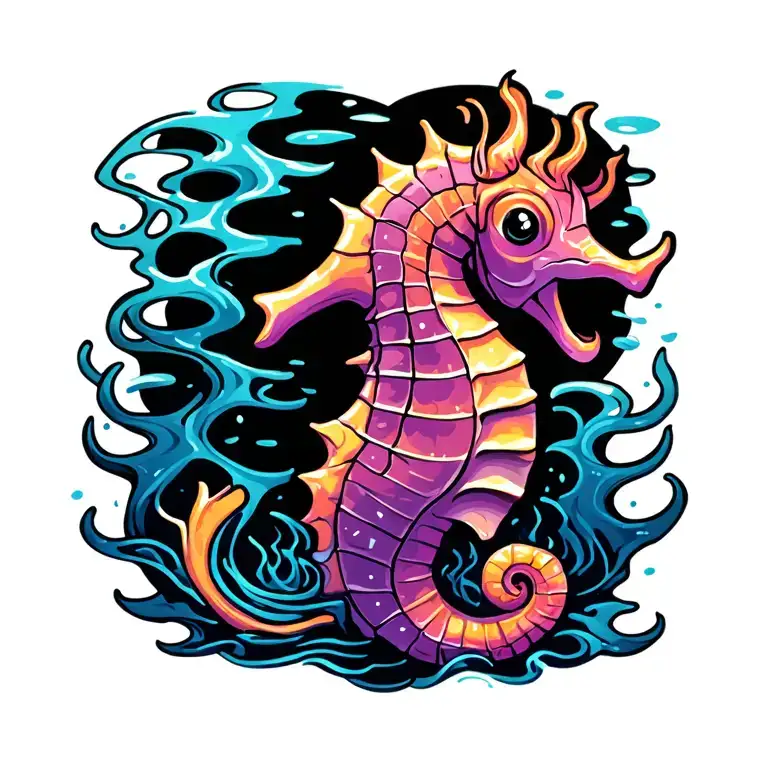 Seahorse Swimming