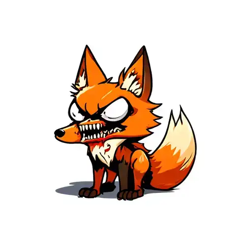 Zombie Fox Cartoon Character