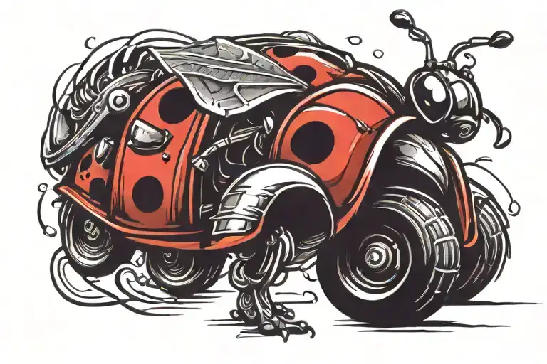 Lady Bug Driving Fast