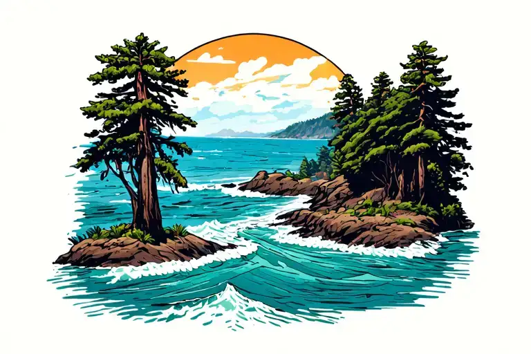 Point Of View Coastline Of California