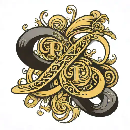 Infinity Symbol That Has The Letters Pfl In It