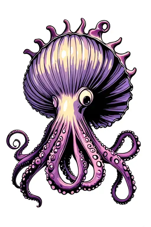 Sea Shell With Octopus Inside
