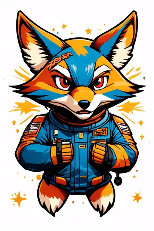 Starfox Characters Flying Through Space