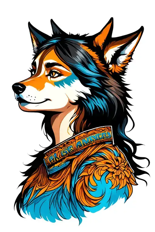 Woman Face Morphing To Wolf