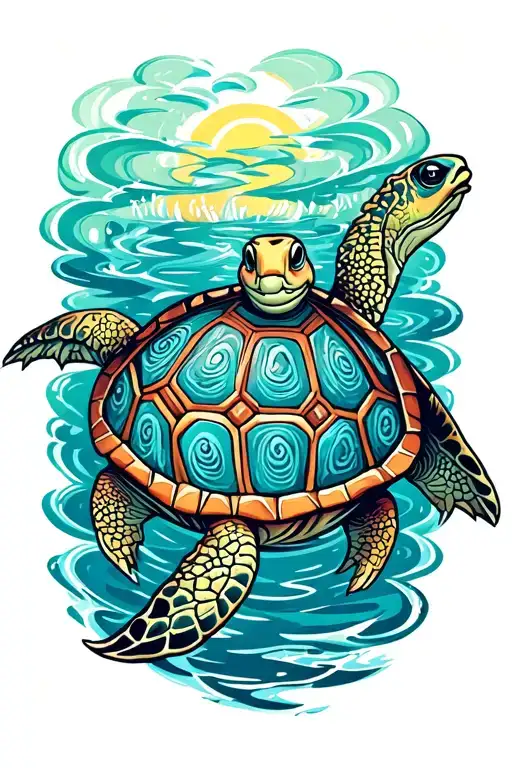Nordic Turtle Swimming Gracefully