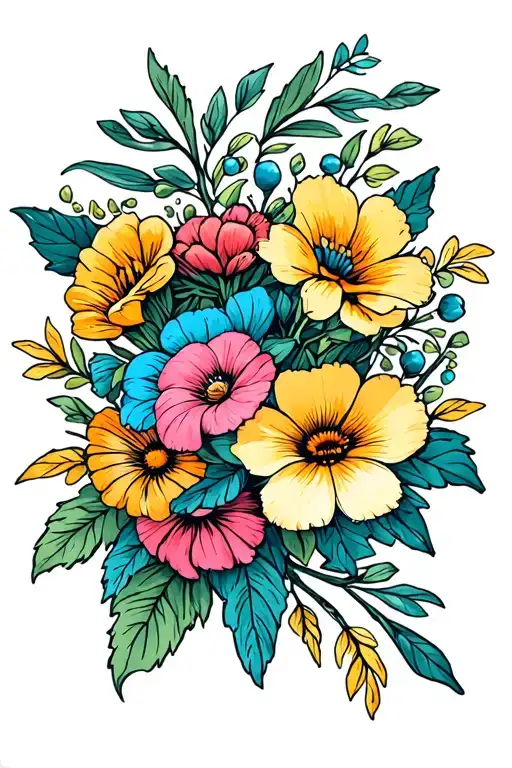 December August June November Birth Flowers Intertwined