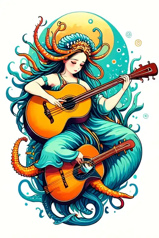 Sea Creatures Playing Musical Instruments