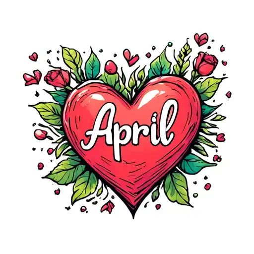 Name April With A Heart Next To It
