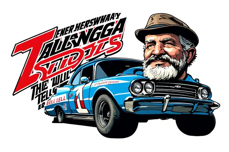 Talladega Superspeedway With Ernest Hemingway's For Whom The Bell Tolls As The Background