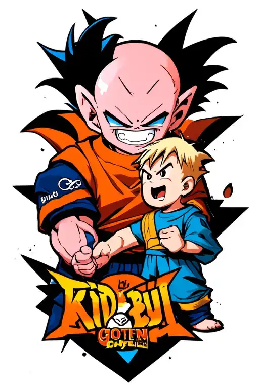 Kid Buu Ghost Vs Goten Father And Son