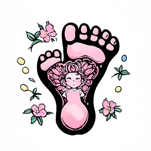 Little Girl Foot Print