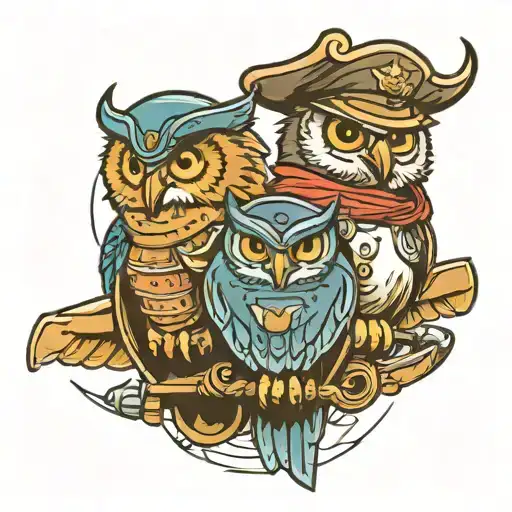 Owl And Parglider Pilot