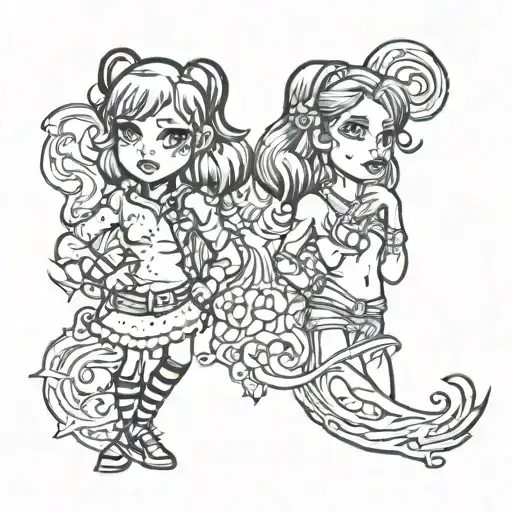 Good Girl Vs Evil Girl Opposite Sides