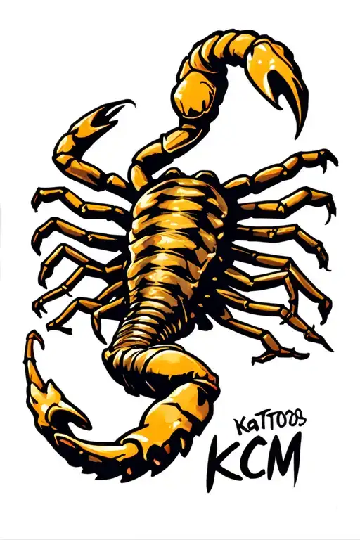 Scorpion With Kcm Letters