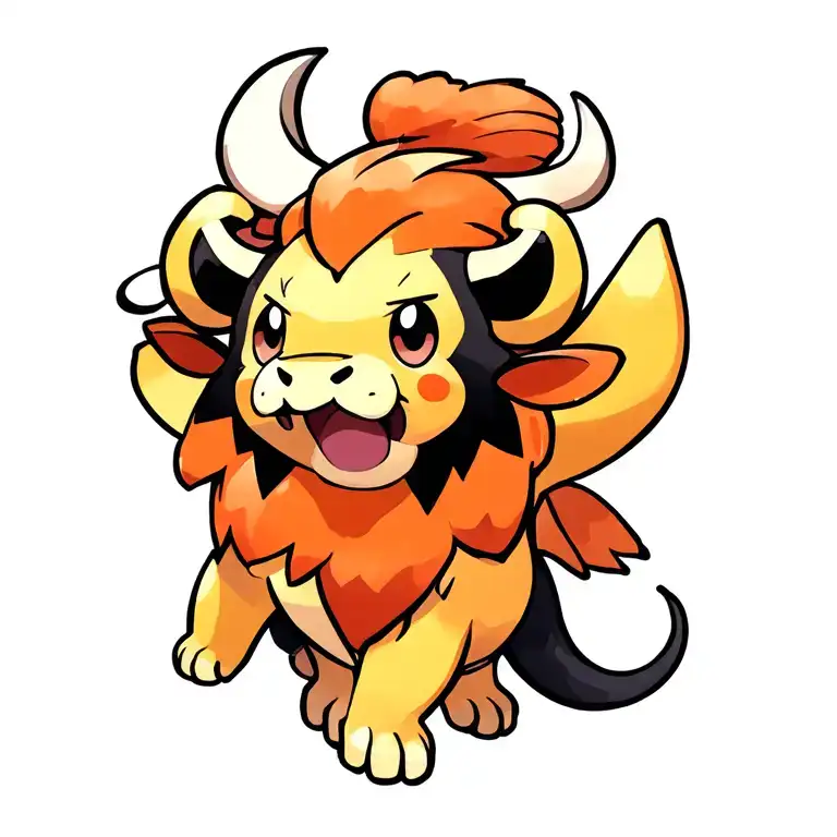 Baby Pokemon Lion Bull And Fish