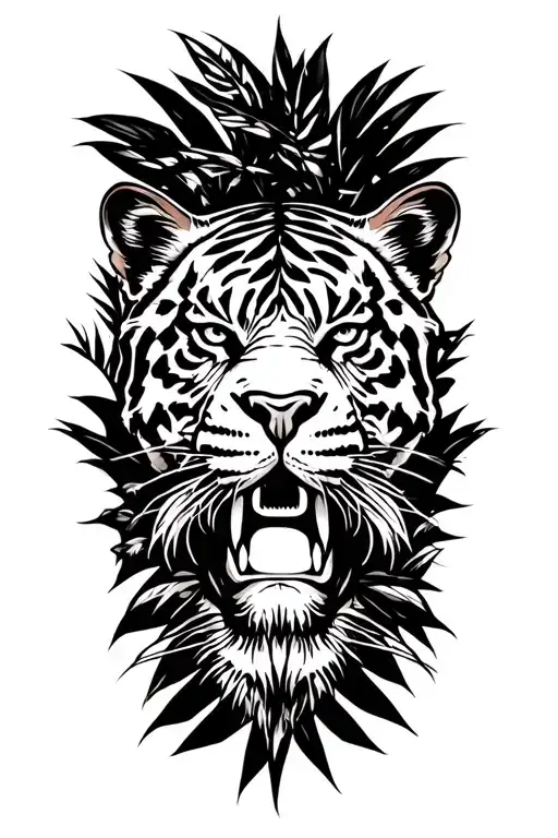 Jungle Themed Background Black And White