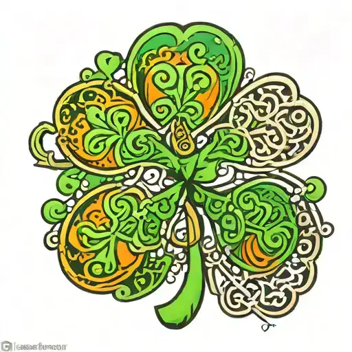 Irish American Shamrock Intertwined