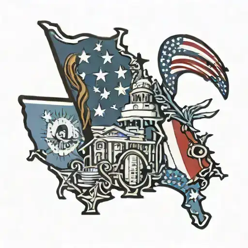 The Letters Usa On The Lower Back Left Side Filled In With The Flag Of The United States Of America