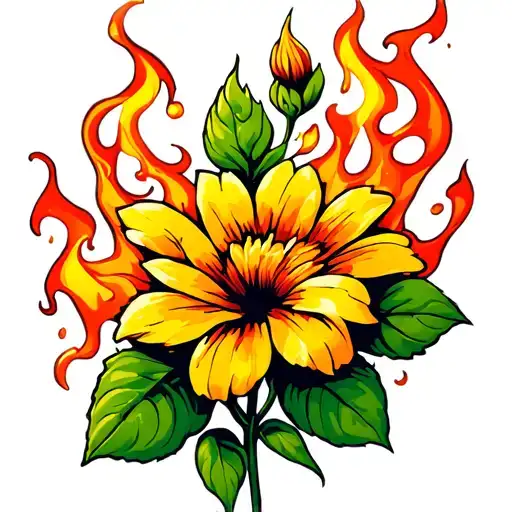 Flower Stems Flaming