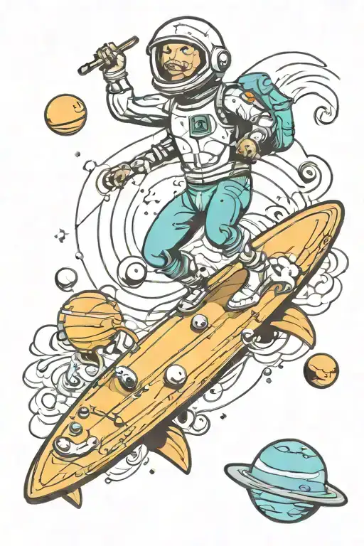 Surfer Planets Orbiting